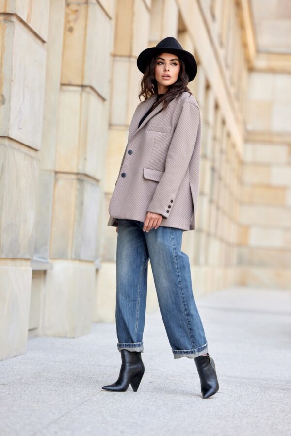 Nadine - marynarka oversize w jodełkę CAP - obrazek 3