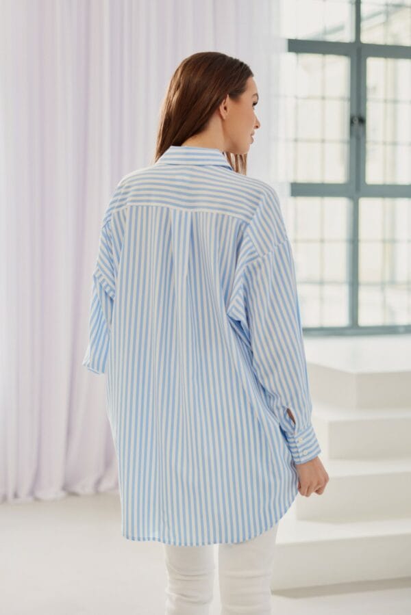 Olivia - koszula damska oversize w paski P89 - obrazek 4