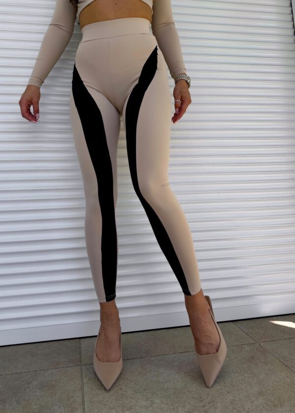 Legginsy DIRTY - beżowe - obrazek 7