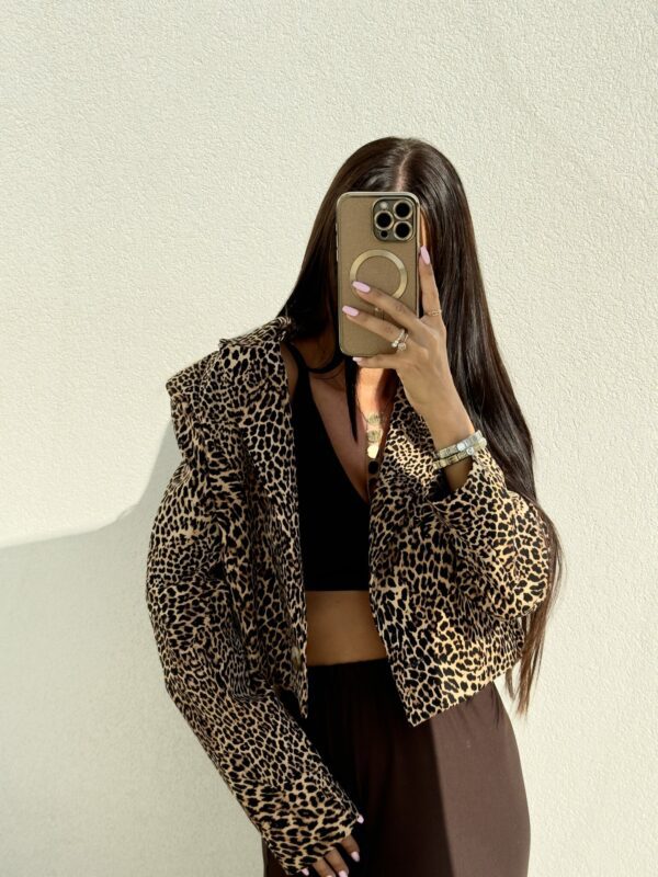 Marynarka SLIM print - panterka - obrazek 4
