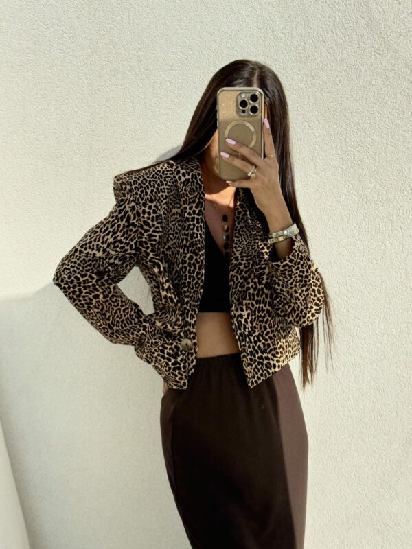 Marynarka SLIM print - panterka - obrazek 7