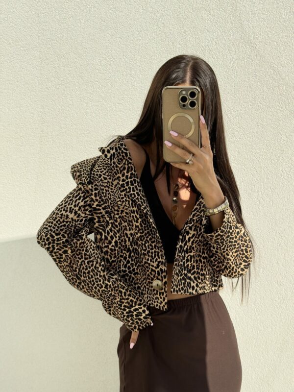 Marynarka SLIM print - panterka - obrazek 9