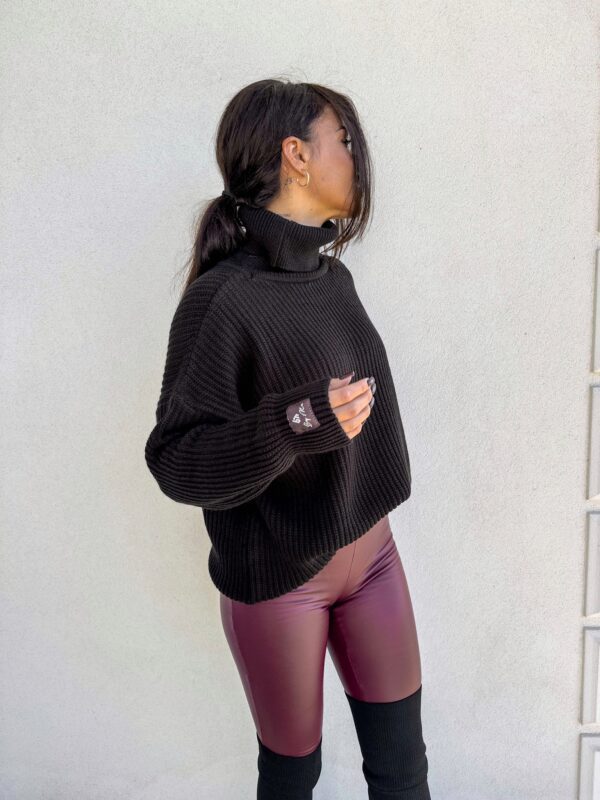 Sweter golf LAVER - czarny - obrazek 9