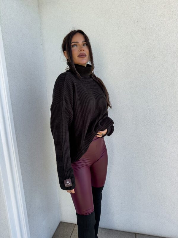 Sweter golf LAVER - czarny - obrazek 15