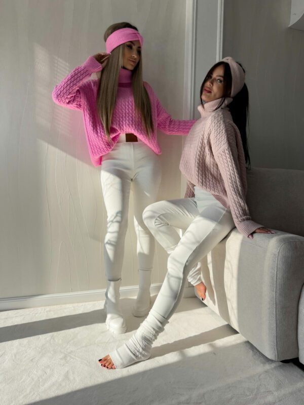 Sweter golf INKO - barbi róż - obrazek 10