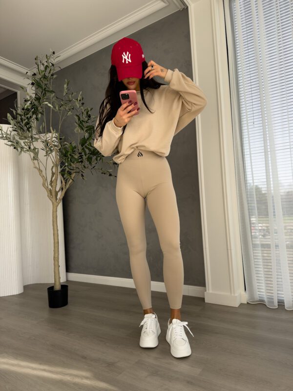 Legginsy GYM - jasny beż - obrazek 4