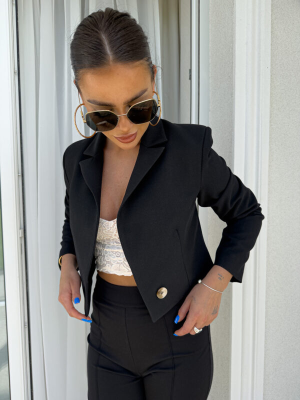 Marynarka SLIM - czarna - obrazek 24