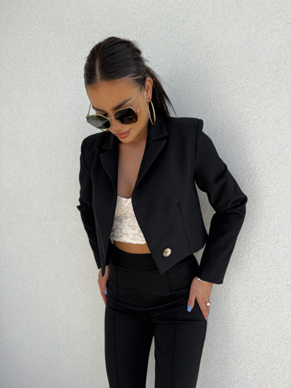 Marynarka SLIM - czarna - obrazek 16