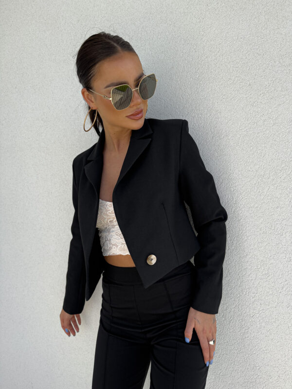 Marynarka SLIM - czarna - obrazek 23