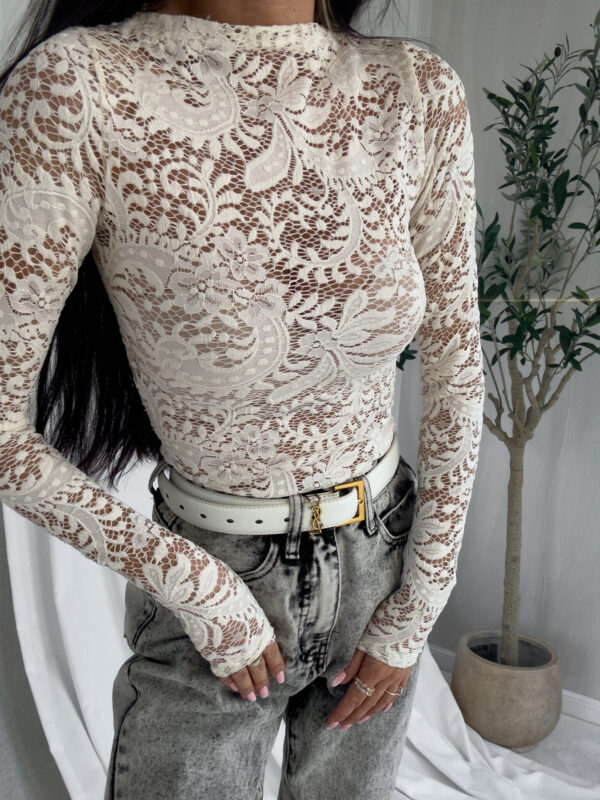 Bluzka SABRINA koronka – ecru - obrazek 21