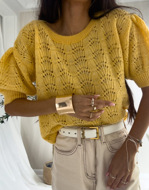 Sweter SENSES – żółty - obrazek 4