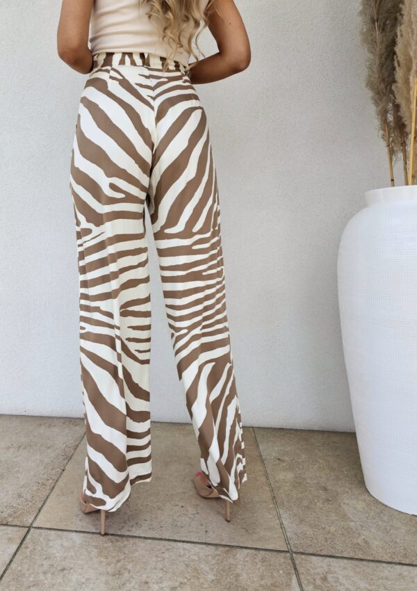 Spodnie BIANCO print zebra - beżowa - obrazek 3