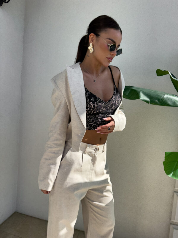 Marynarka SLIM natural - szaro-beż - obrazek 8