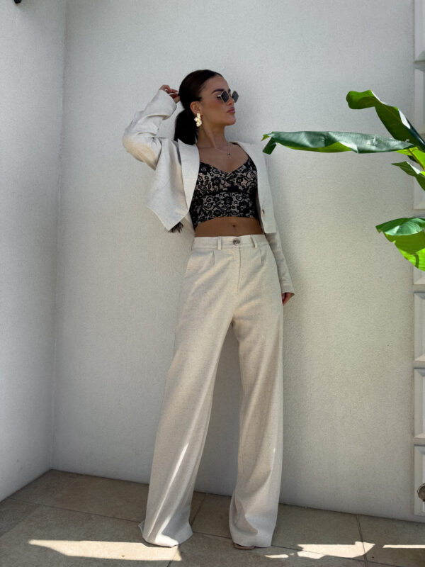 Marynarka SLIM natural - szaro-beż - obrazek 5