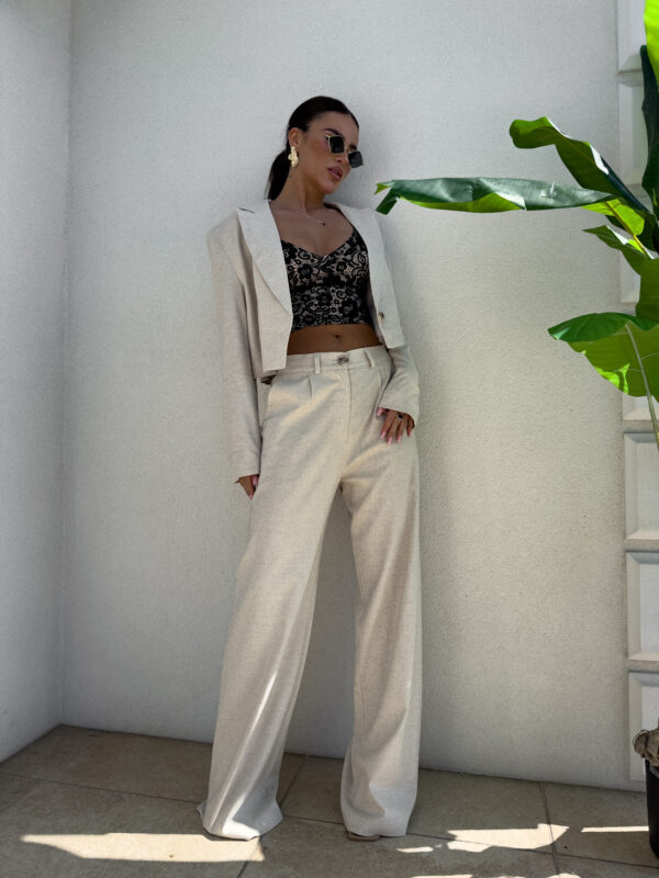 Marynarka SLIM natural - szaro-beż - obrazek 9