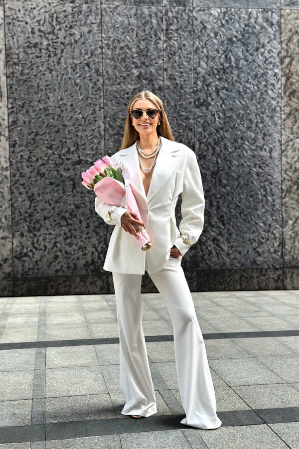 Marynarka damska BG Femme | biały - obrazek 5