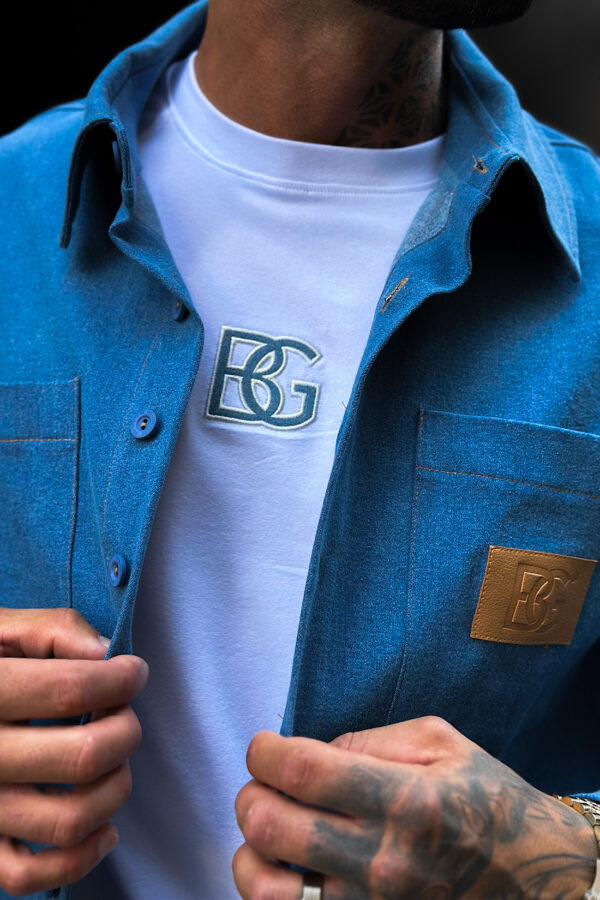 Koszula męska BG Denimo | niebieski jeans - obrazek 10