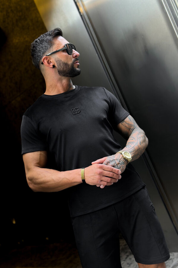 T-Shirt męski BG Silk | czarny - obrazek 8