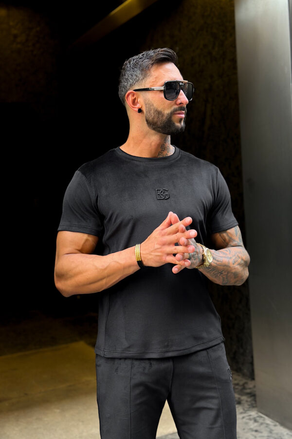 T-Shirt męski BG Silk | czarny - obrazek 6