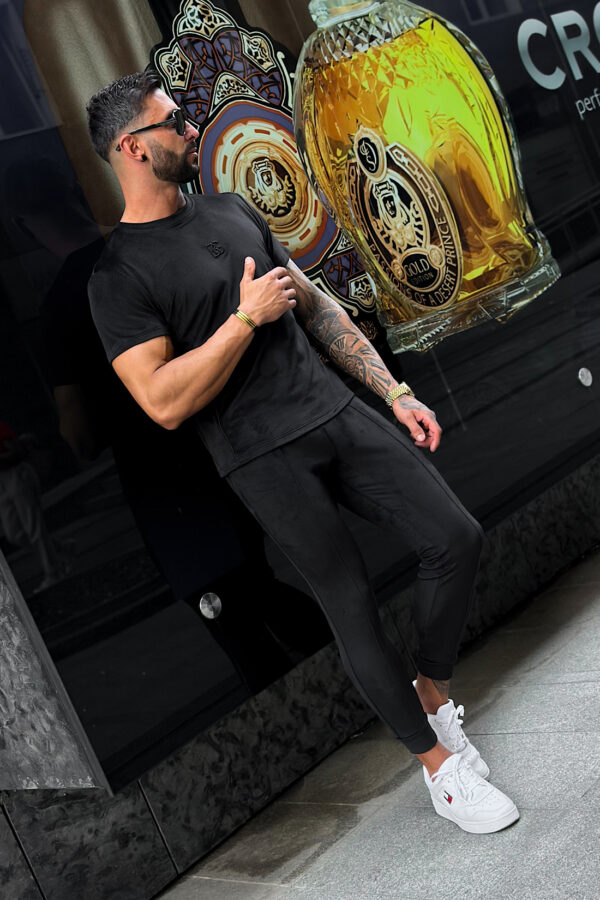 T-Shirt męski BG Silk | czarny - obrazek 3