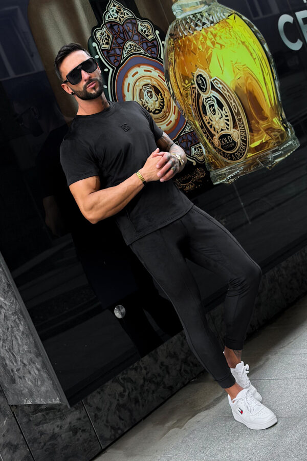T-Shirt męski BG Silk | czarny - obrazek 4
