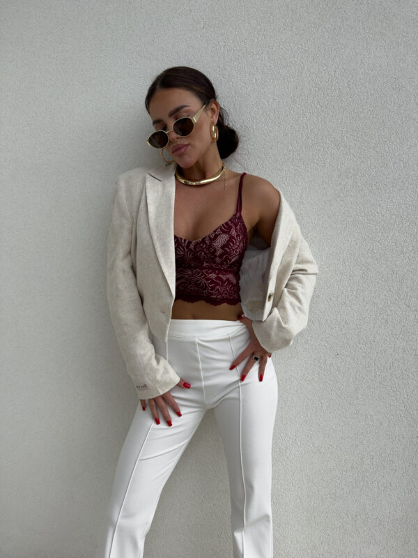 Marynarka SLIM natural - jasny beż - obrazek 4
