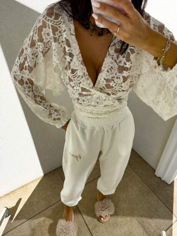 Kimono KORONKOWE - białe - obrazek 3