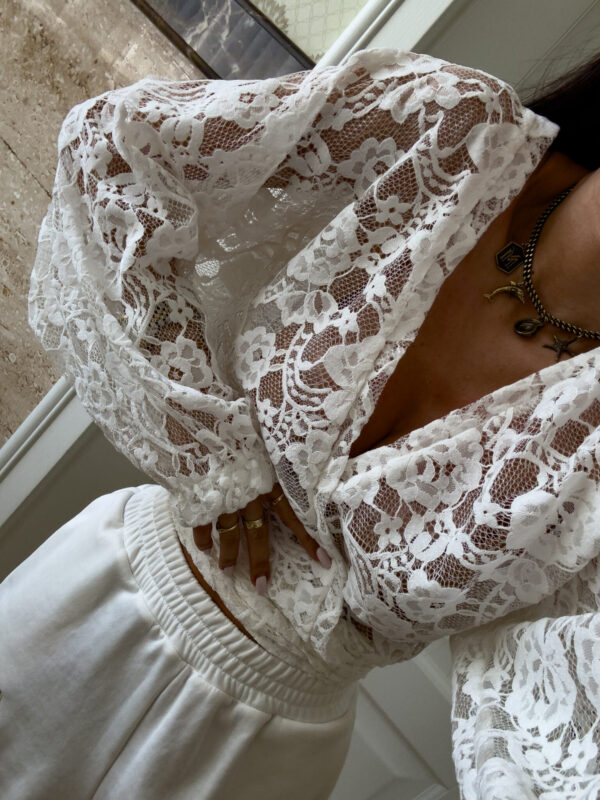 Kimono KORONKOWE - białe - obrazek 5