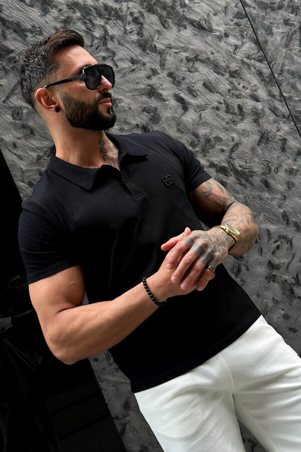 T-Shirt męski BG Polo | czarny - obrazek 7