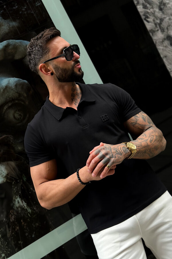 T-Shirt męski BG Polo | czarny - obrazek 9