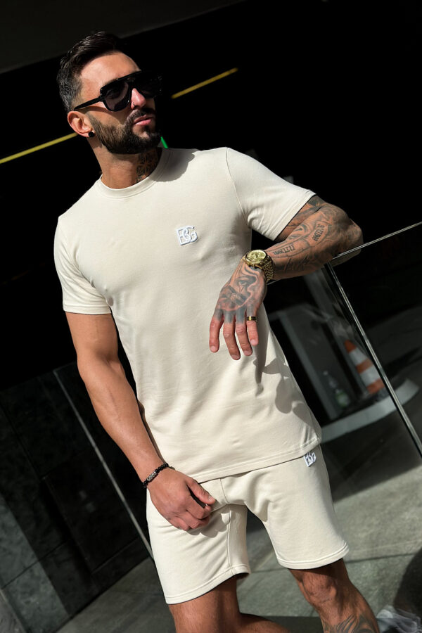 T-Shirt męski BG Bond | beżowy - obrazek 4