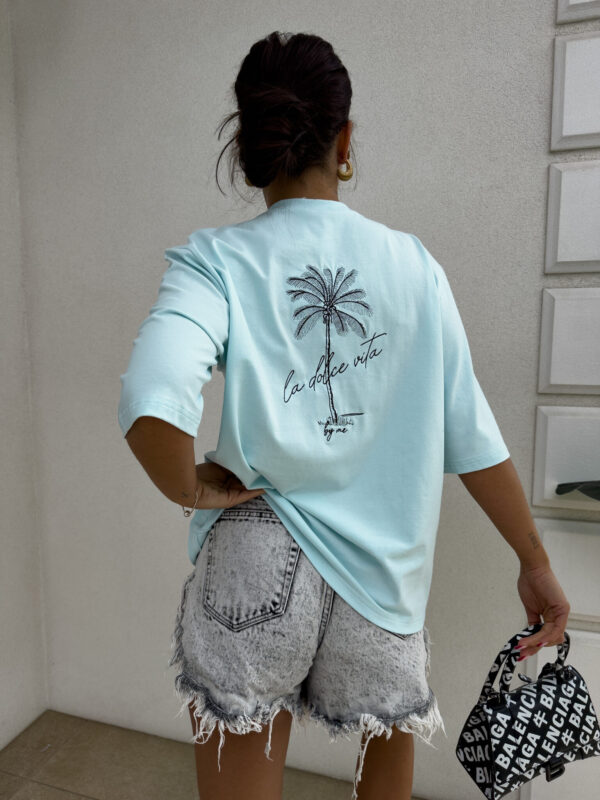 T-shirt PALMS – błekitny - obrazek 5