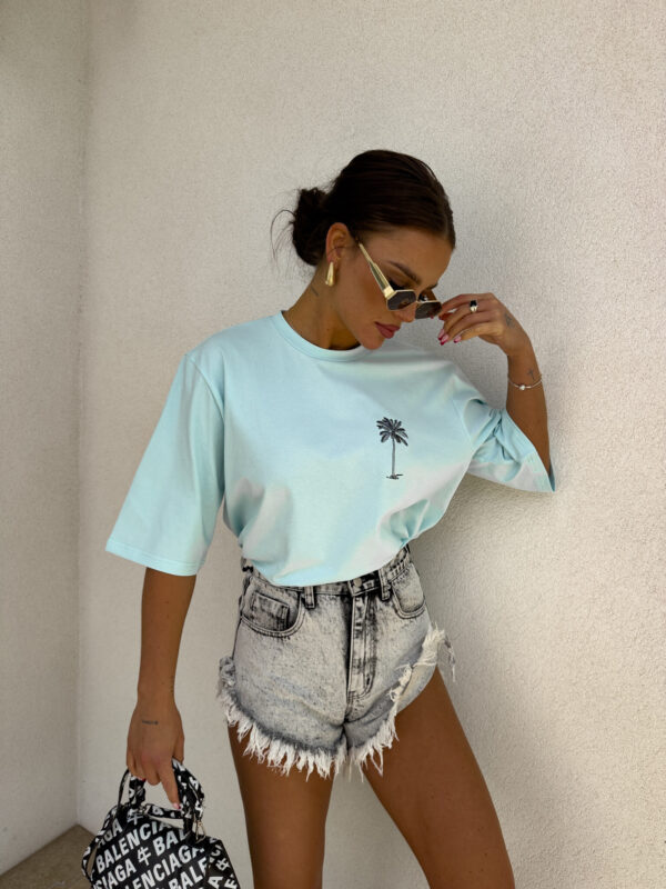 T-shirt PALMS – błekitny - obrazek 3