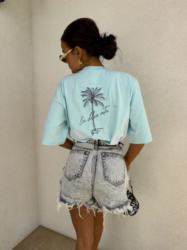 T-shirt PALMS – błekitny
