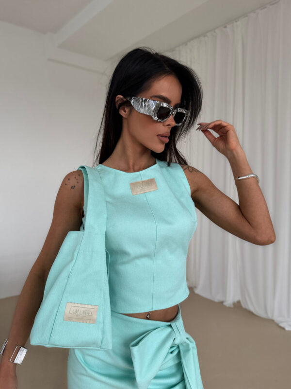 Top DENIM mięta limited - obrazek 2