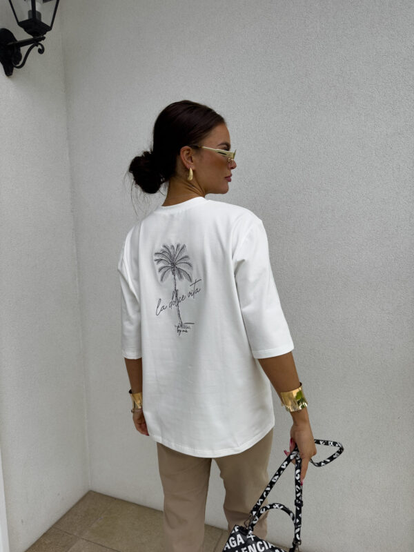 T-shirt PALMS – ecru - obrazek 13
