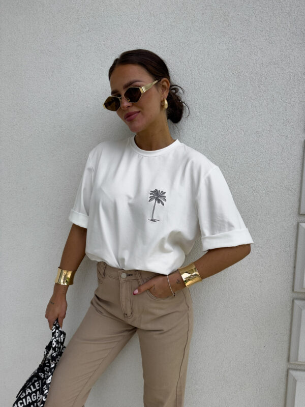 T-shirt PALMS – ecru - obrazek 20