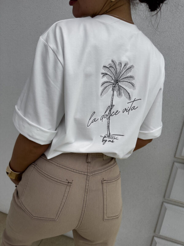 T-shirt PALMS – ecru - obrazek 6