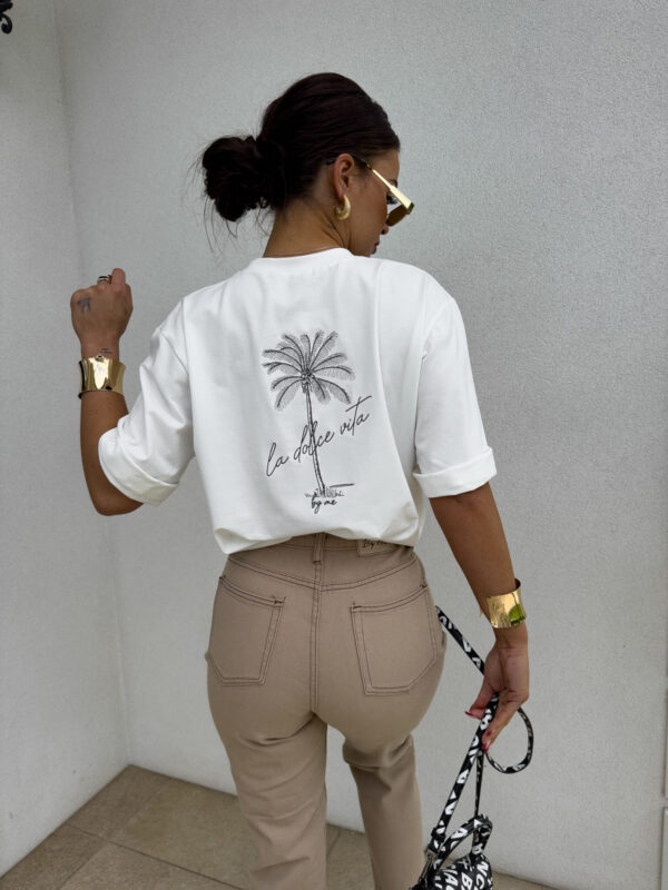 T-shirt PALMS – ecru - obrazek 8