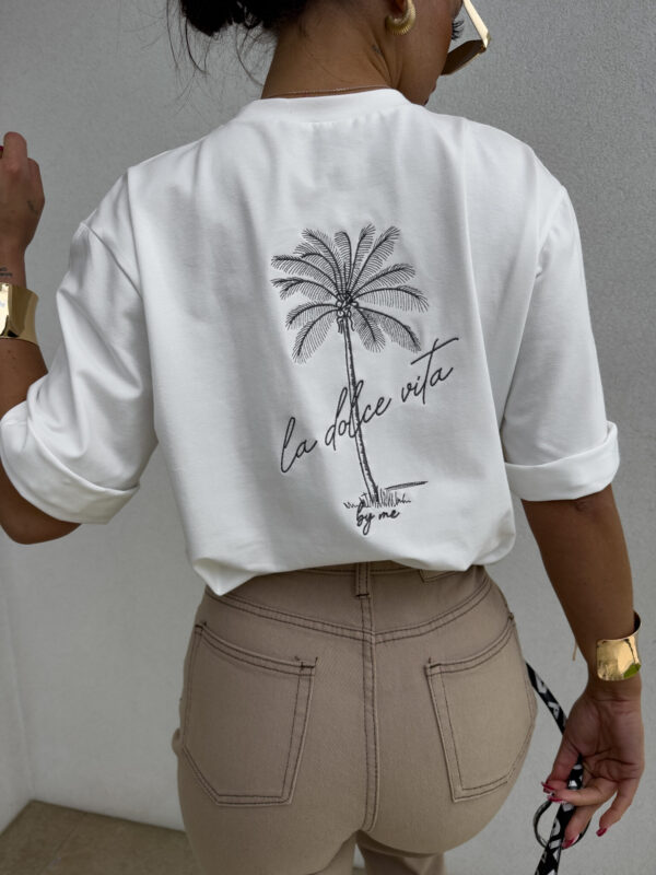 T-shirt PALMS – ecru - obrazek 9