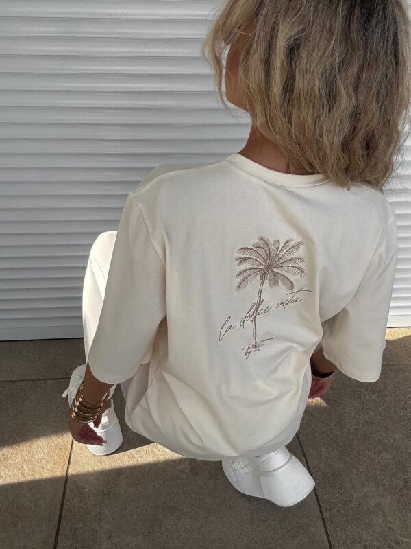 T-shirt PALMS – kokosowy - obrazek 5