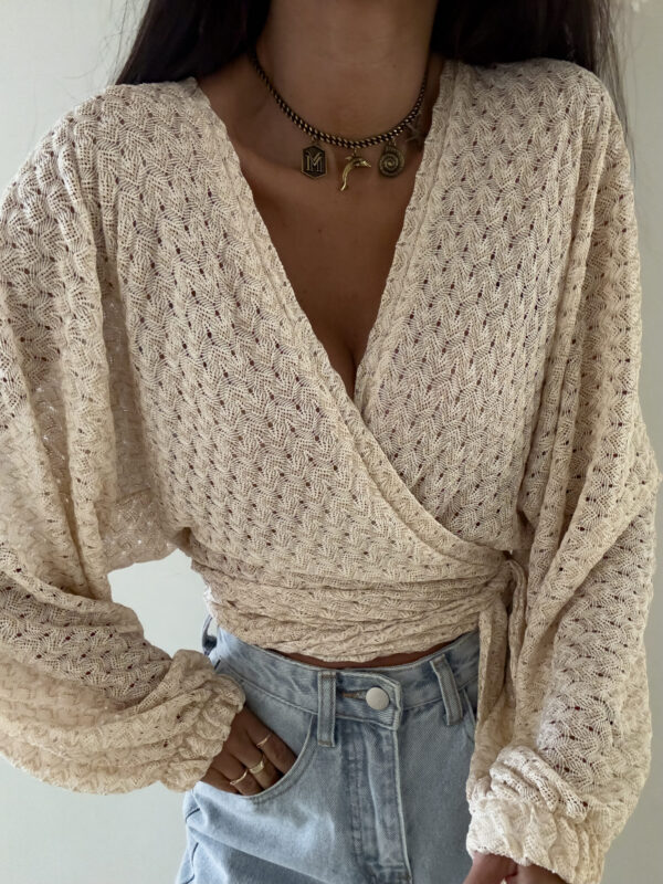 Kimono KORONKA gold - beżowe - obrazek 8