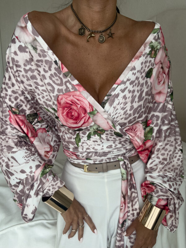 Bluzka KAIRA print pantera – rose - obrazek 13