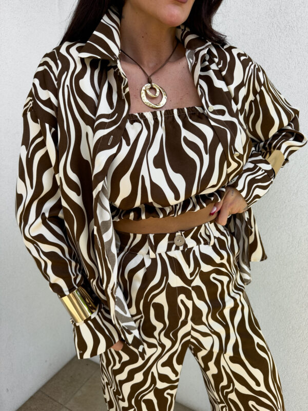 Komplet LAURENT zebra – czekoladowa - obrazek 5
