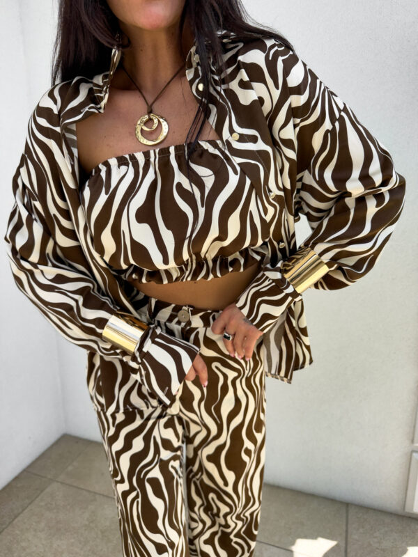 Komplet LAURENT zebra – czekoladowa - obrazek 8