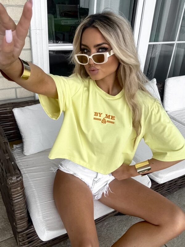 T-shirt pudełkowy BOSSY - cytrynowy - obrazek 3