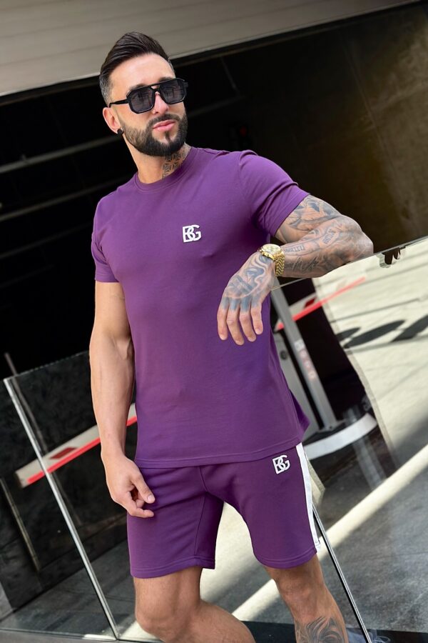 T-Shirt męski BG Bond | śliwkowy - obrazek 7