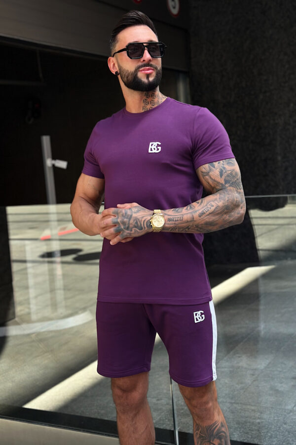 T-Shirt męski BG Bond | śliwkowy - obrazek 5