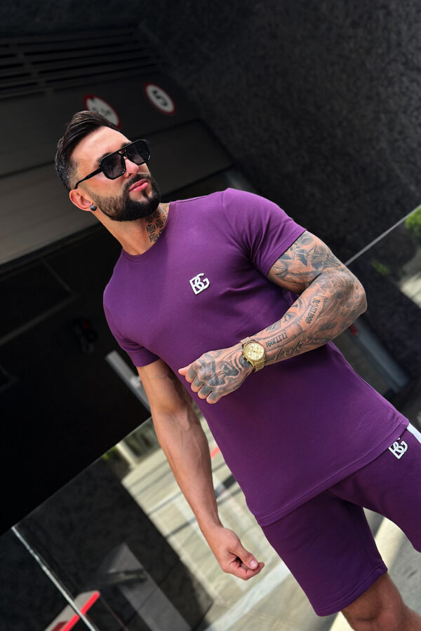 T-Shirt męski BG Bond | śliwkowy - obrazek 4