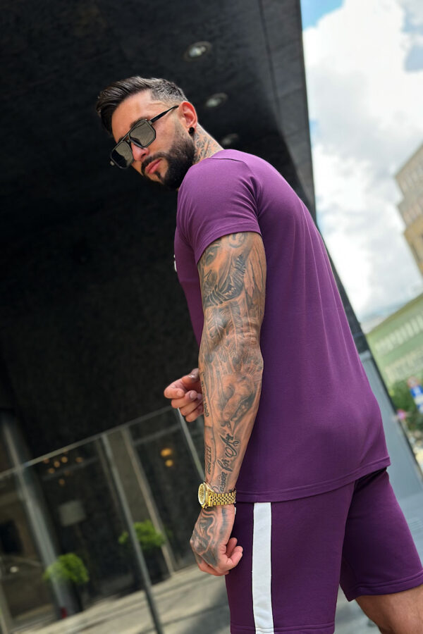 T-Shirt męski BG Bond | śliwkowy - obrazek 3